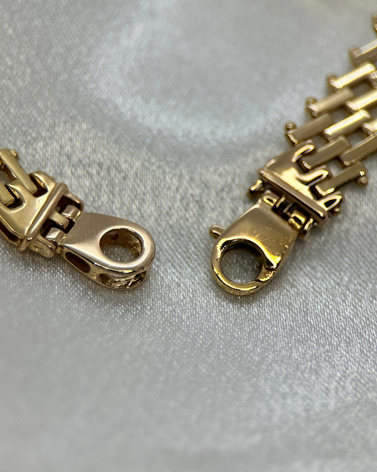 18K Staketlänk Halsband - 32,1 g 43 cm