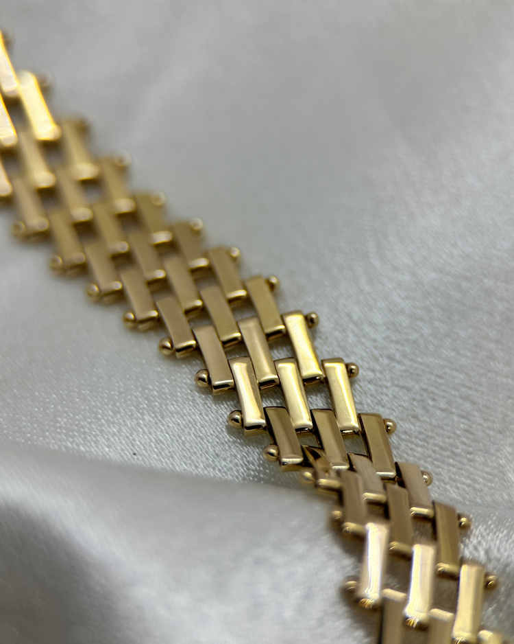 18K Staketlänk Halsband - 32,1 g 43 cm