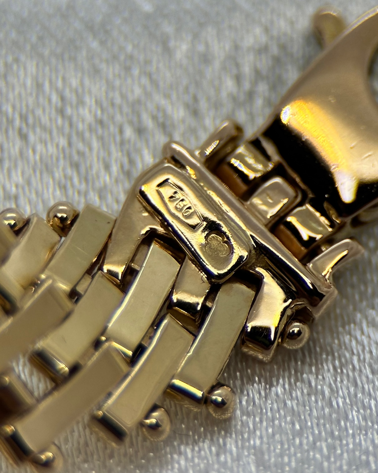 18K Staketlänk Halsband - 32,1 g 43 cm