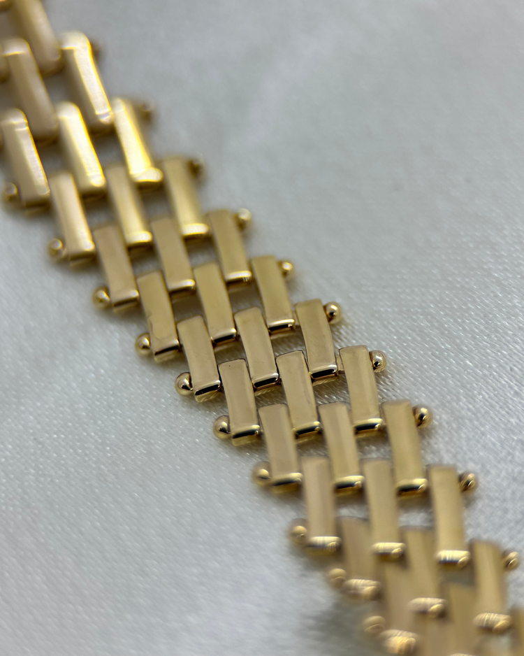 18K Staketlänk Halsband - 32,1 g 43 cm