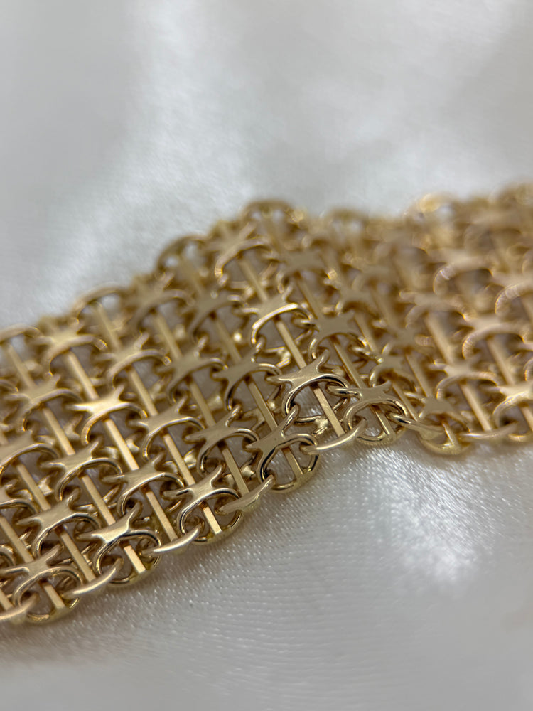 18K Armband med X-länk – 32.6g, 18.5 cm