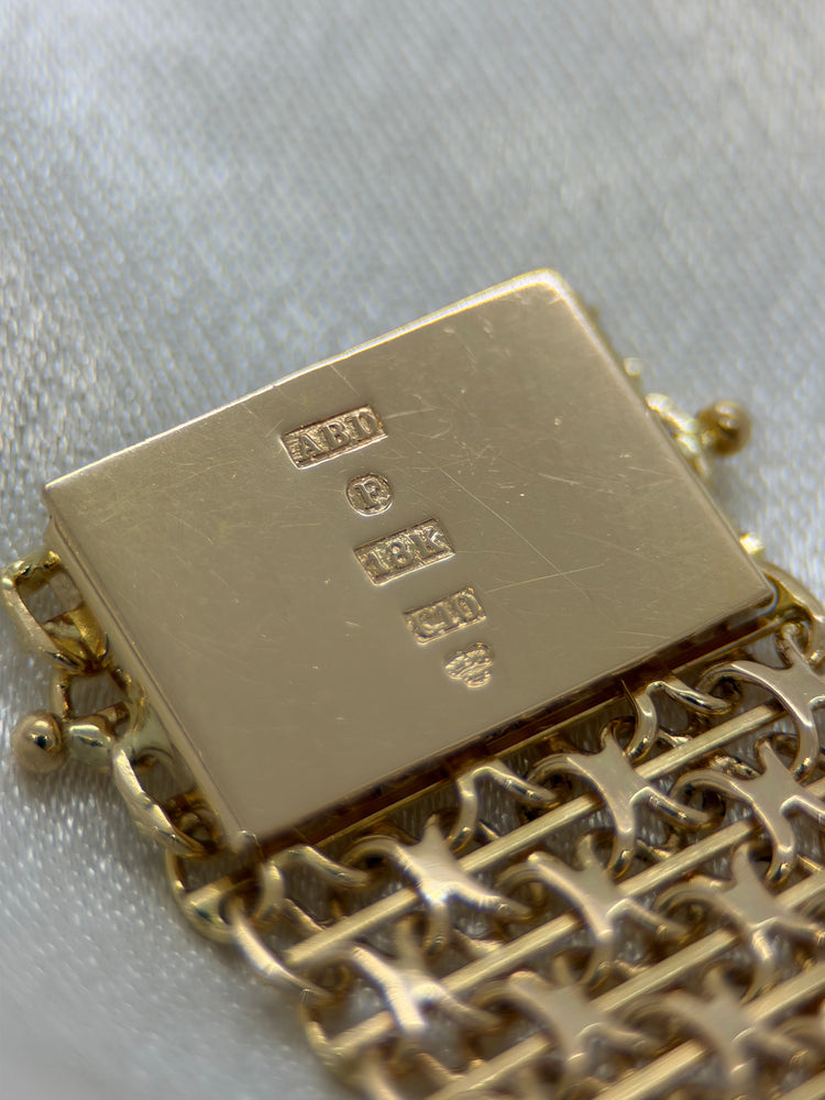 18K Armband med X-länk – 32.6g, 18.5 cm