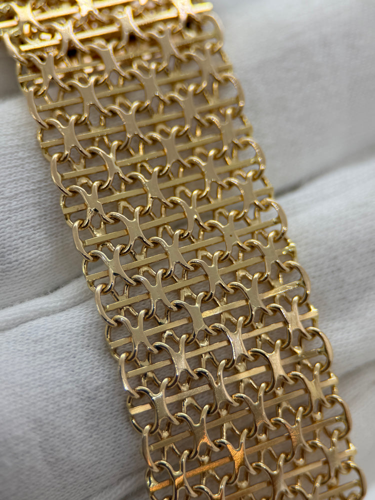 18K Armband med X-länk – 32.6g, 18.5 cm