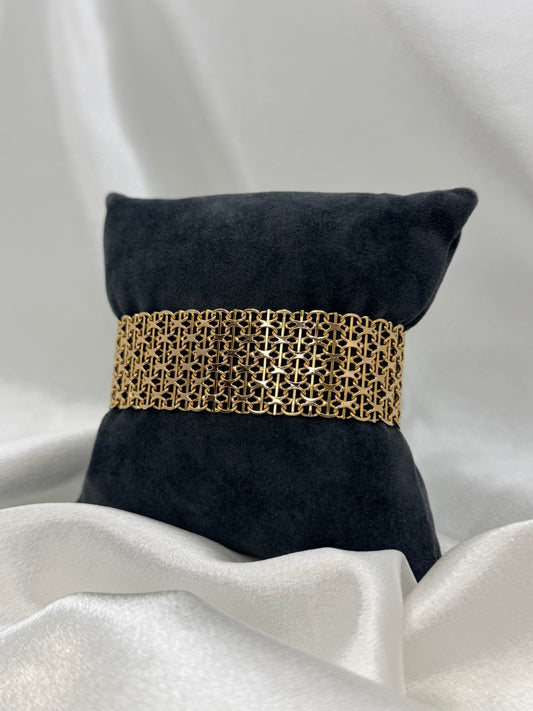 18K Armband med X-länk – 32.6g, 18.5 cm