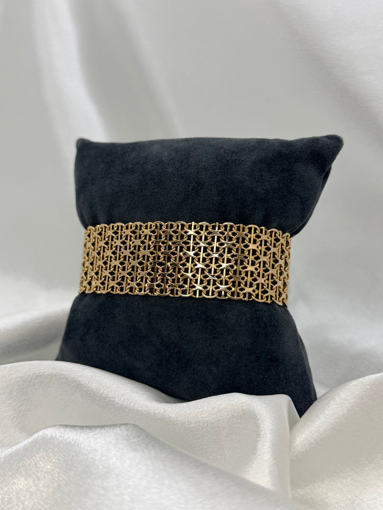 18K Armband med X-länk – 32.6g, 18.5 cm