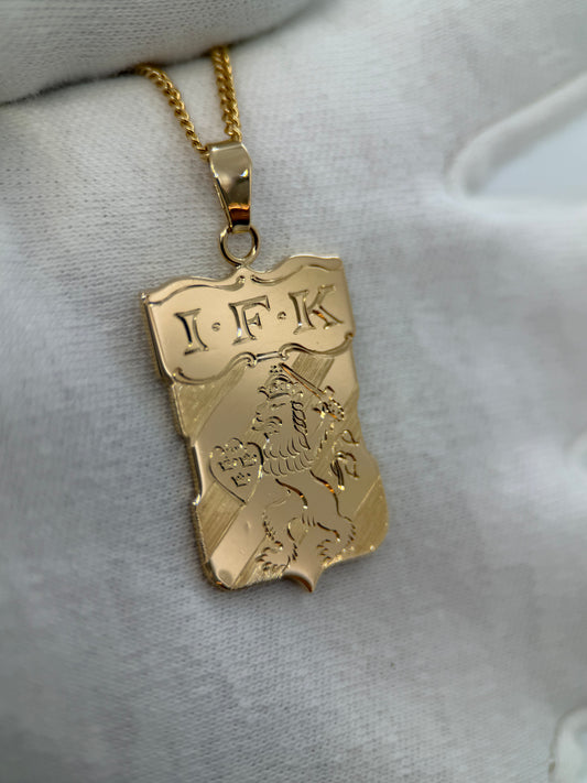 18K Gold Pendant – IFK Emblem, 6.7g