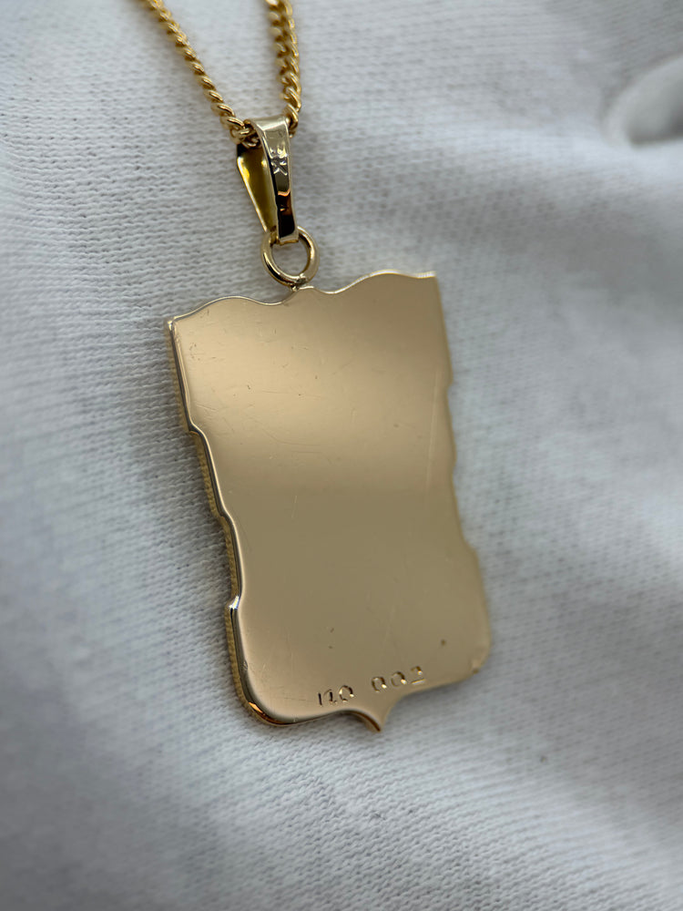 18K Gold Pendant – IFK Emblem, 6.7g