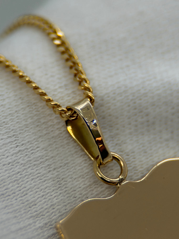 18K Gold Pendant – IFK Emblem, 6.7g