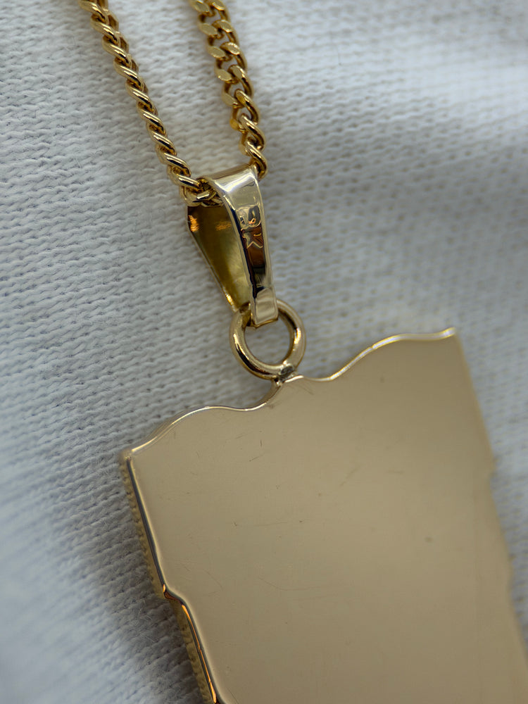 18K Gold Pendant – IFK Emblem, 6.7g