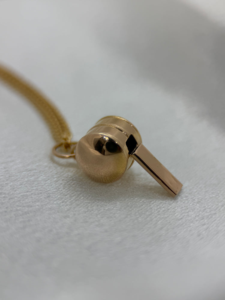 18K Guldberlock – Visselpipa, 2.3 cm