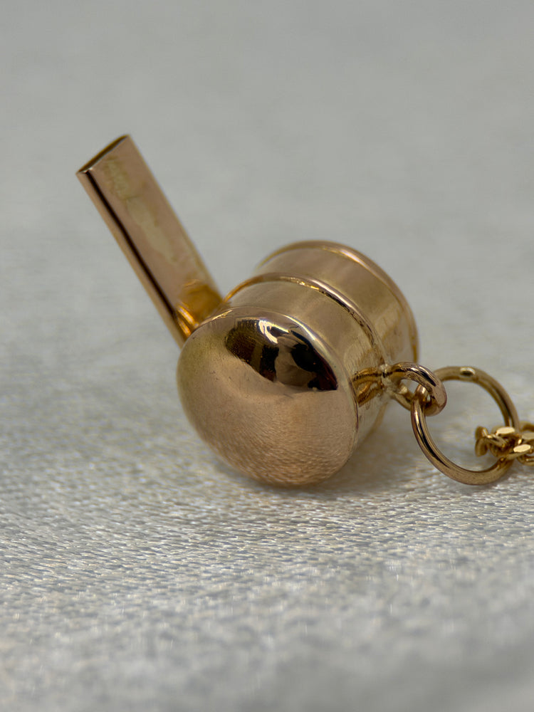 18K Guldberlock – Visselpipa, 2.3 cm