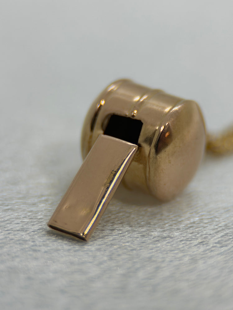 18K Guldberlock – Visselpipa, 2.3 cm