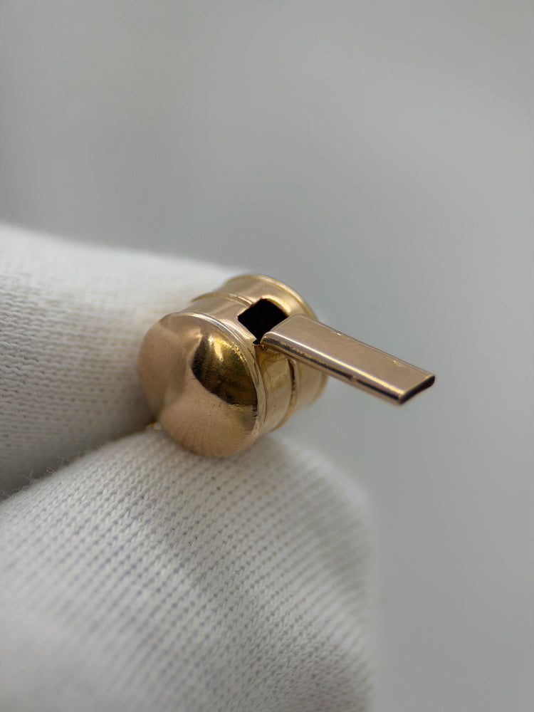 18K Guldberlock – Visselpipa, 2.3 cm