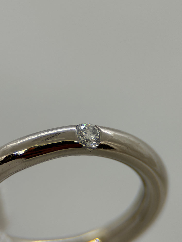 18K Bandring med diamant – 0.08 ct, Storlek 49.5