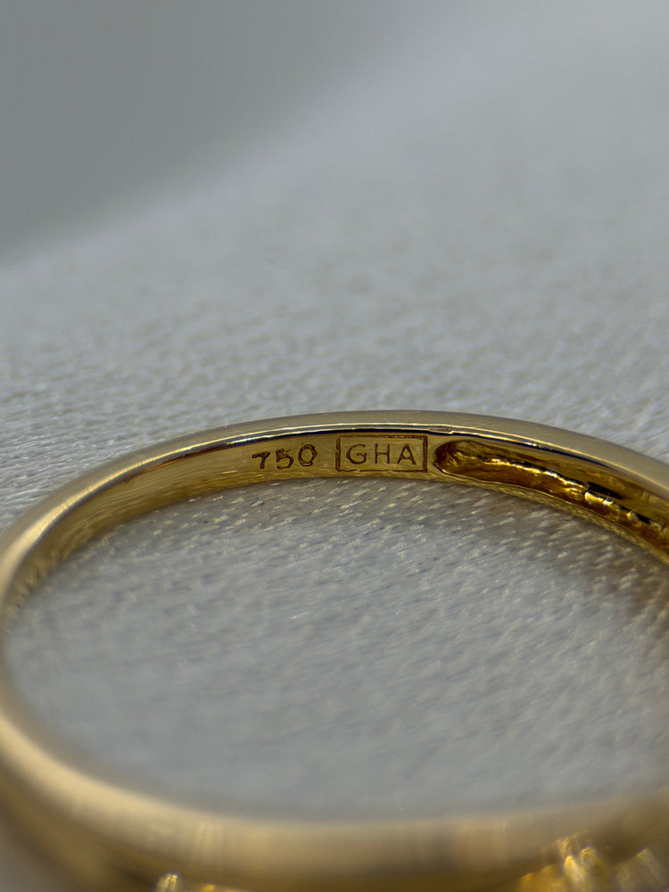 18K Crossover diamantring – Storlek 56.5