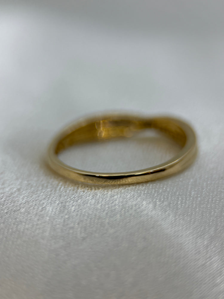 18K Crossover diamantring – Storlek 56.5