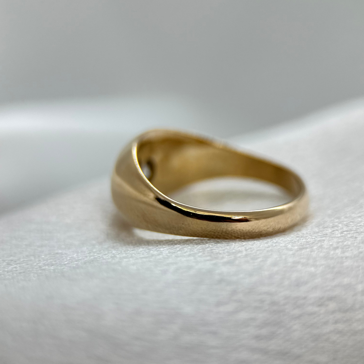 18K Diamant Signetring – 0,90 ct (1968) ringstorlek 58½