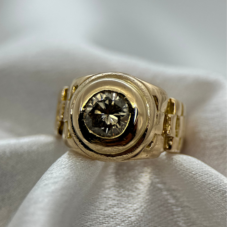 18K Diamantklackring - 1,29 ct ringstorlek 53