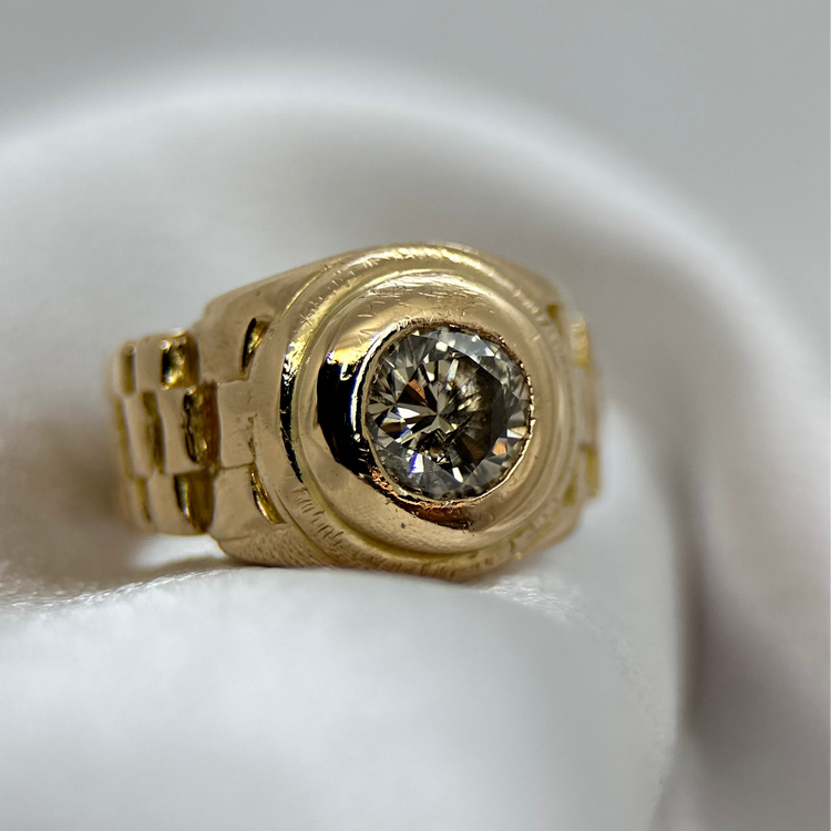 18K Diamantklackring - 1,29 ct ringstorlek 53