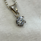 18K Diamanthänge med Kedja – 0,30 ct 43 cm