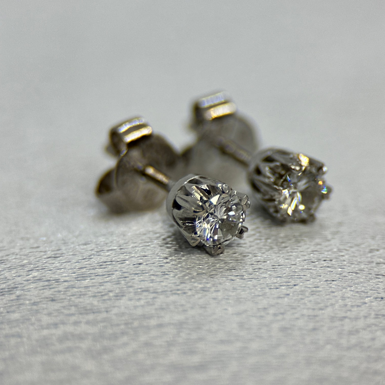 18K Diamant örhängen - 0,34 ct WVS