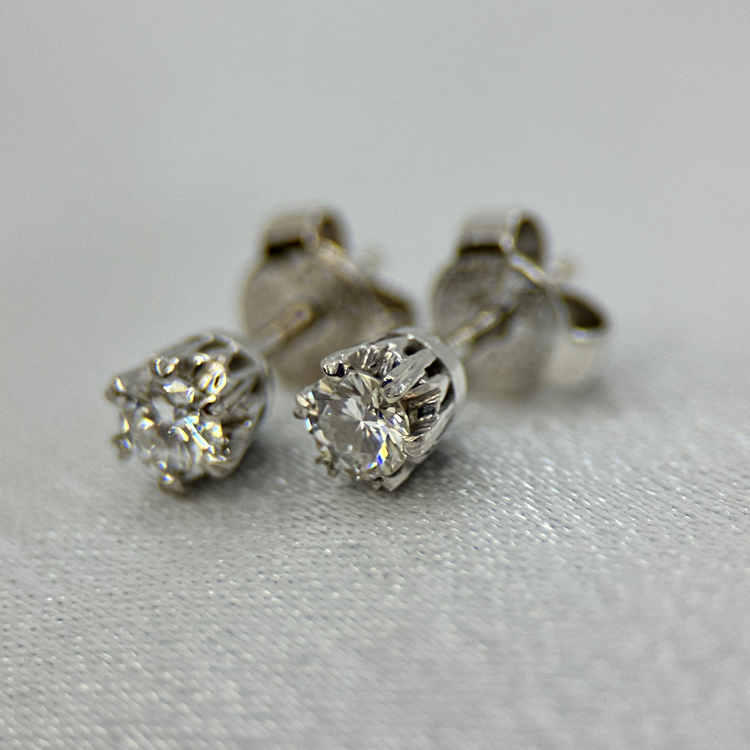 18K Diamant örhängen - 0,34 ct WVS