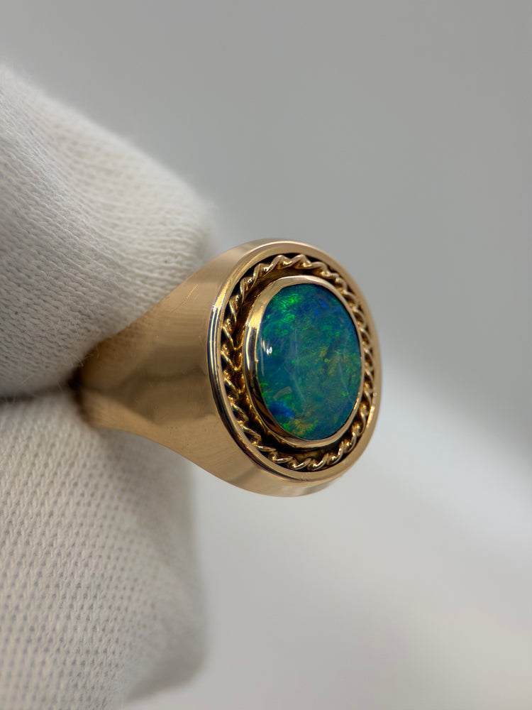 18K Signetring med Opal – Storlek 46.5