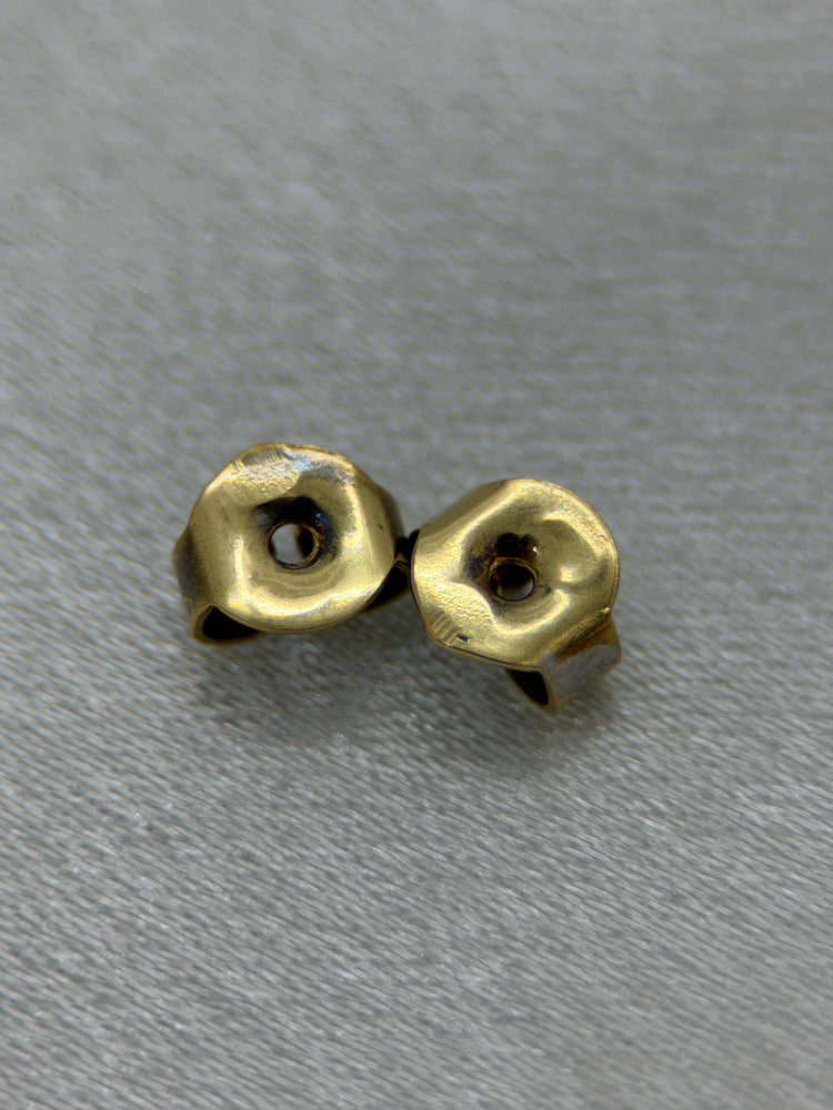 18K Tricolor Creolérhängen med diamanter – 1.3 cm