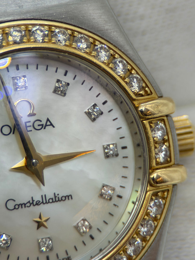 Omega Constellation Damklocka – Tvåfärgad, Diamantbezel, Pärlemorsurtavla
