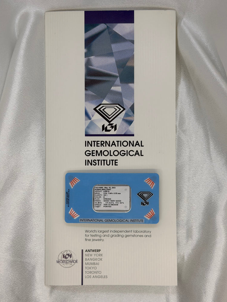 IGI 0.59 ct E VS1