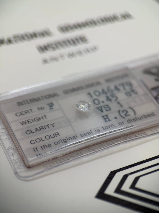 IGI 0.45 ct H VS1