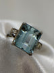 18K Akvamarin Diamantring – 18.00 ct, Storlek 50