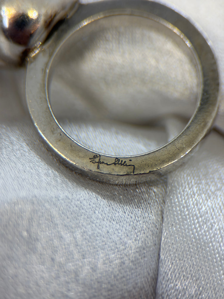 EFVA ATTLING “Love Bead” Ring – Topas & Silver, Storlek 53