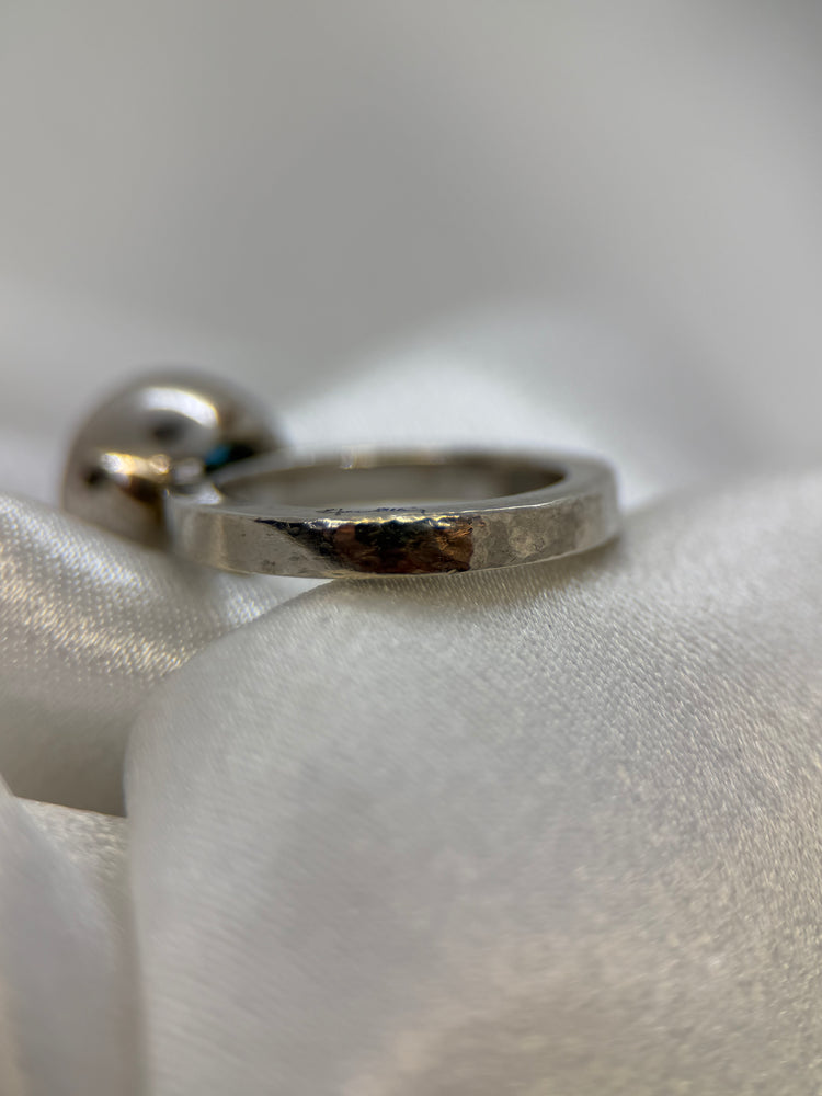 EFVA ATTLING “Love Bead” Ring – Topas & Silver, Storlek 53