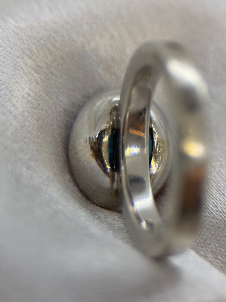 EFVA ATTLING “Love Bead” Ring – Topas & Silver, Storlek 53